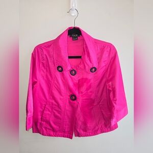 TALIE Hot Pink Trench Coat Size Medium
